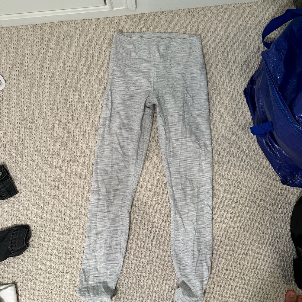 Lululemon align grey and white striped leggings
